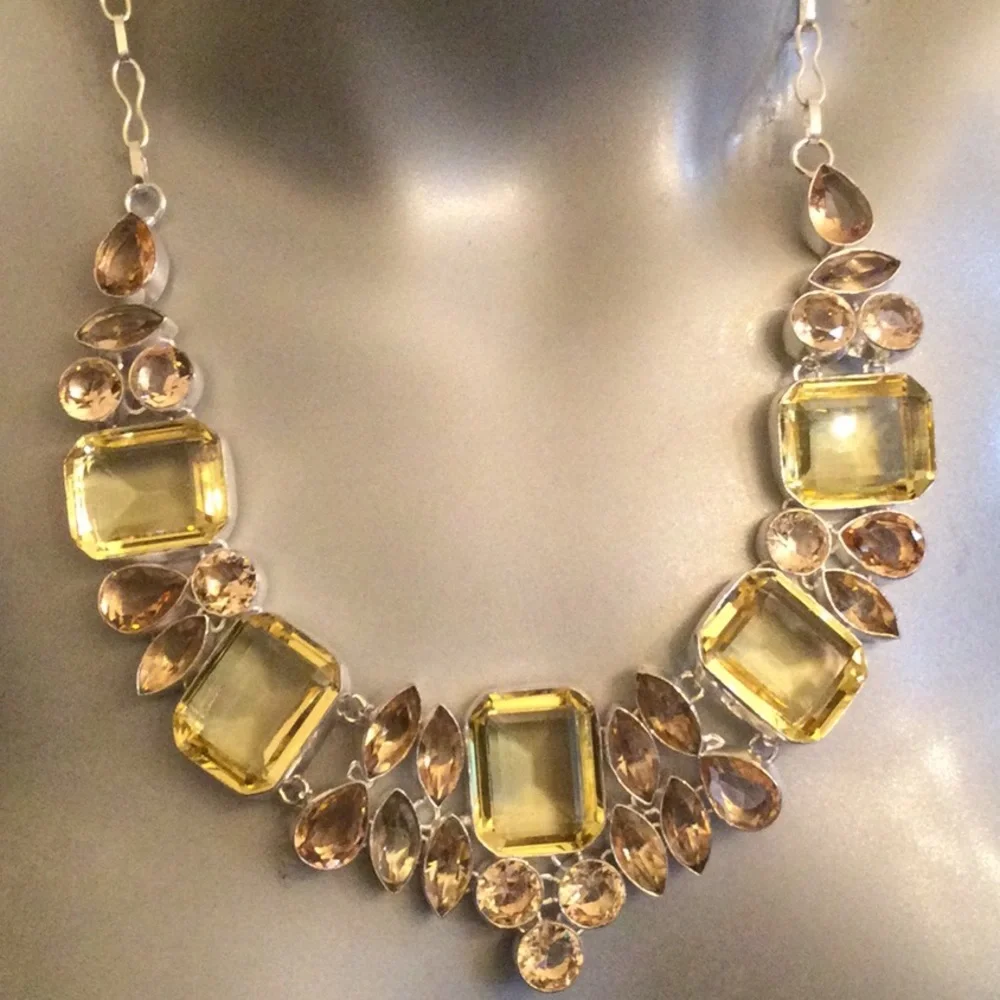 Unbelievable Lemon Quartz & Smokey Quartz Necklace - Picture 7 of 10